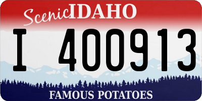 ID license plate I400913