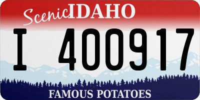 ID license plate I400917