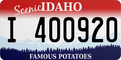 ID license plate I400920