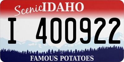 ID license plate I400922