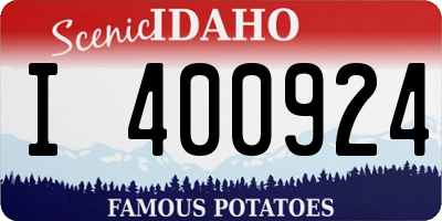 ID license plate I400924