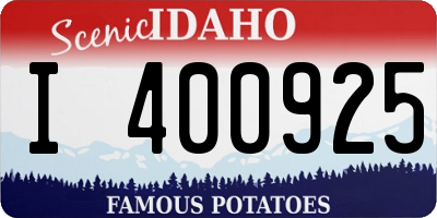 ID license plate I400925