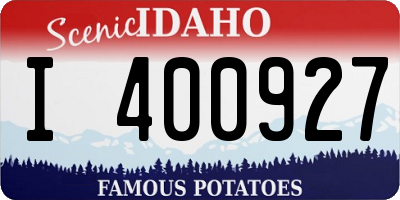 ID license plate I400927