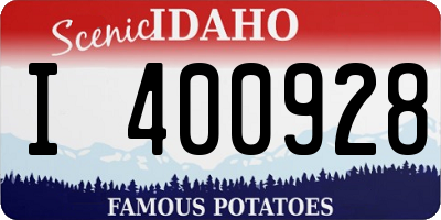 ID license plate I400928