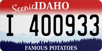 ID license plate I400933