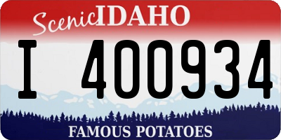 ID license plate I400934