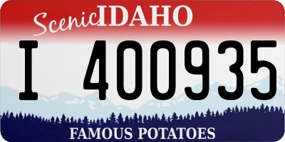 ID license plate I400935