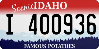 ID license plate I400936