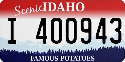 ID license plate I400943