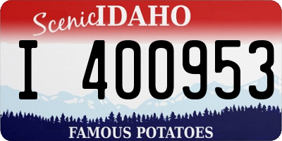 ID license plate I400953