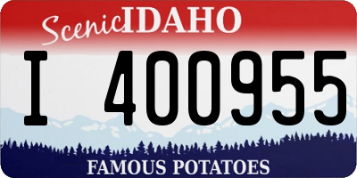 ID license plate I400955