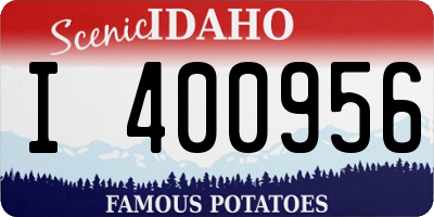 ID license plate I400956