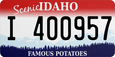 ID license plate I400957