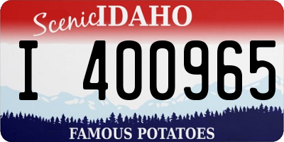 ID license plate I400965