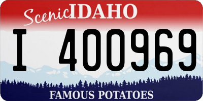 ID license plate I400969