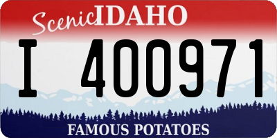 ID license plate I400971