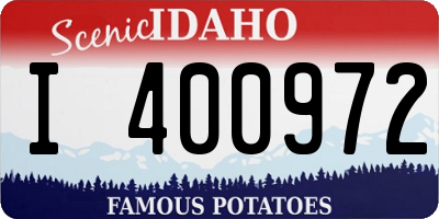 ID license plate I400972