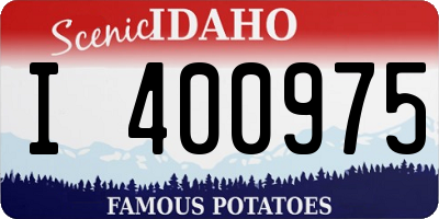 ID license plate I400975