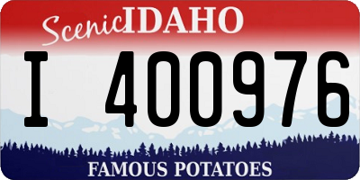 ID license plate I400976