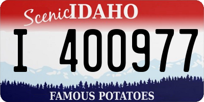 ID license plate I400977