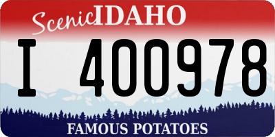 ID license plate I400978
