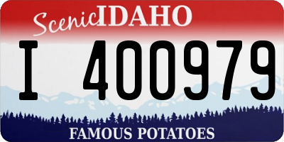 ID license plate I400979
