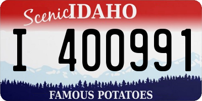 ID license plate I400991