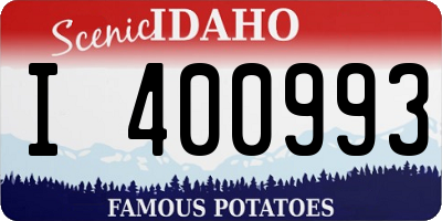 ID license plate I400993