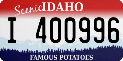 ID license plate I400996