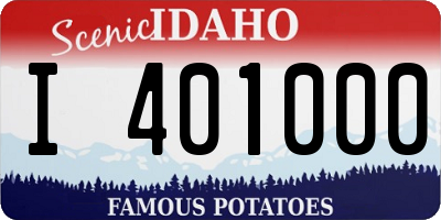 ID license plate I401000