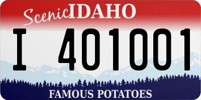 ID license plate I401001