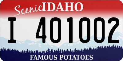 ID license plate I401002