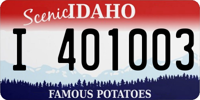 ID license plate I401003