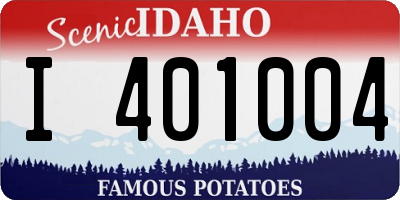 ID license plate I401004