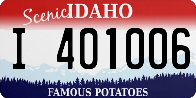 ID license plate I401006