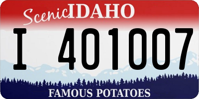 ID license plate I401007