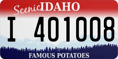 ID license plate I401008