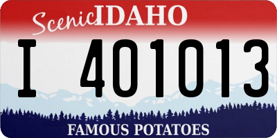 ID license plate I401013