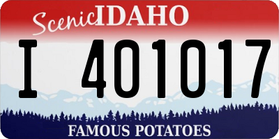 ID license plate I401017