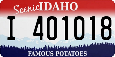 ID license plate I401018
