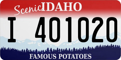 ID license plate I401020