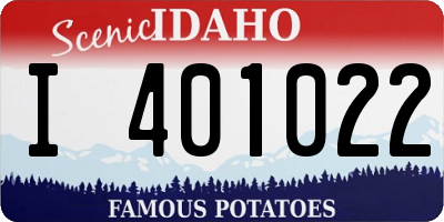ID license plate I401022