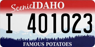 ID license plate I401023
