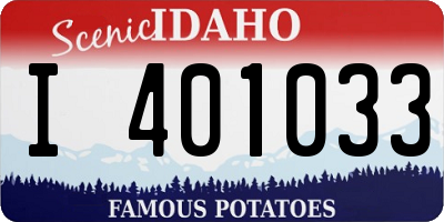 ID license plate I401033
