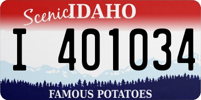 ID license plate I401034