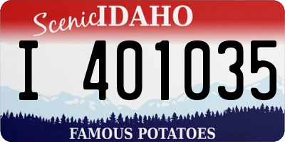 ID license plate I401035