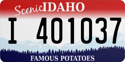 ID license plate I401037