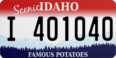 ID license plate I401040