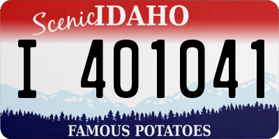 ID license plate I401041
