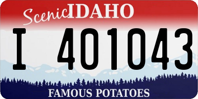ID license plate I401043